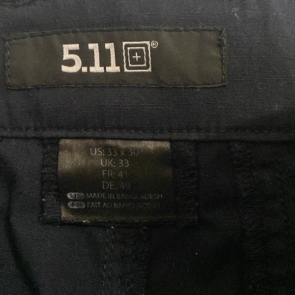 5.11 Tactical Men's Black Tactical Cargo Pants Size 33” x 30” - Picture 8 of 8